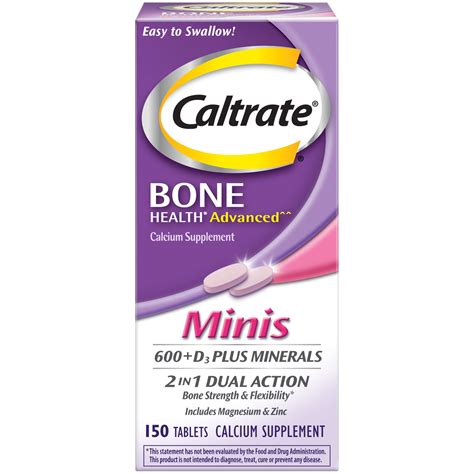 Buy Caltrate Calcium & Vitamin D Plus Minerals, 600D, Chewables, Orange & Fruit Punch, 60 ea (Pack of 3) on Amazon. . Caltrate minis
